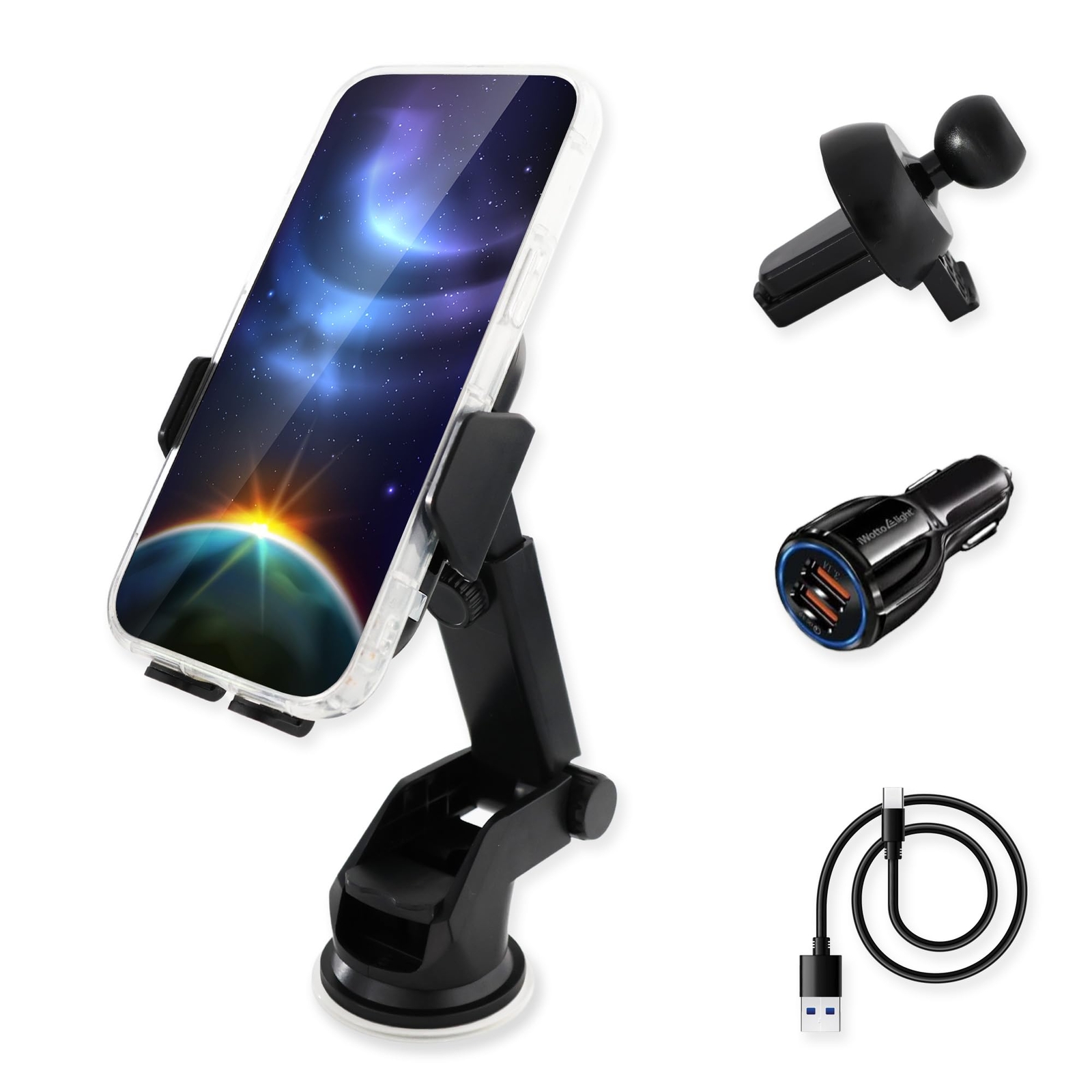 iWotto 18W - Cargador inalámbrico para coche de carga rápida